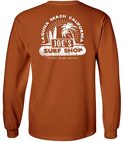 JOES SURF SHOP Men's Vintage Beach Logo Long Sleeve Tees