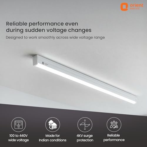 Image of Orient Electric Grace Pro 24W Square LED Batten| 2400 lumens Bright Light Output| LED tubelight for Home| Sleek & Elegant Design| 1Year Warranty by Orient | Cool White