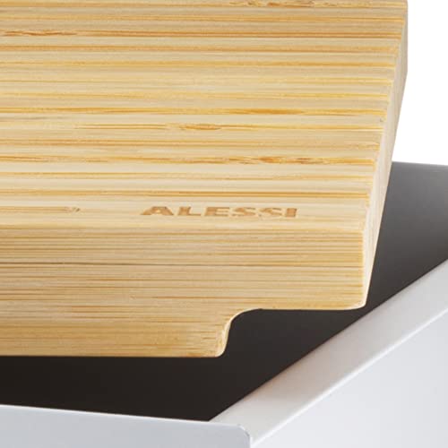 Alessi Bg03 Wg Mattina Bread Box In Steel Coloured With Epoxy Resin With Cutting Board In Bamboo Wood, One Size, Warm Grey #TOP2