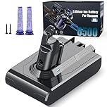 Replacement Vacuum Battery for Dyson V6 - Morpilot 6500mAh Battery Compatible with V6 Animal Absolute SV03 SV04 SV05 SV06 SV07 SV09 DC58 DC59 DC61 DC62 DC72 DC74 Vacuum Cleaner with 2 Pre-Filters