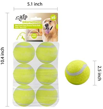 All For Paws Dog Toy Balls Fits Ball Launcher, Hyper Fetch Tennis Ball, Funny Sports Pet Balls For Exercise, Training (Maxi Ball 2.5 Inch) #TOP2