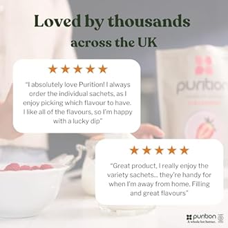 Purition Cherry Bakewell – High Protein Wholefood Shake | 500g Natural Meal Replacement with Whey Protein for Keto Diet, Weight Loss & Healthy Breakfasts | 12 Servings