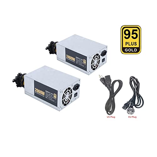 Alimentation ETH Miner pour Bitcoin Ethereum Mining ATX 2400W Haute Puissance
