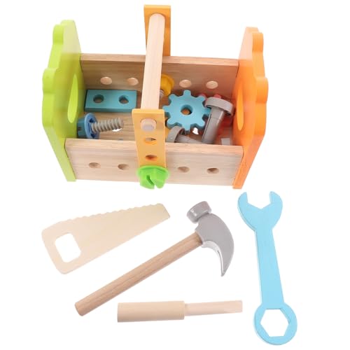 Boîte à outils en bois jeu d'imitation éducatif idéal pour un cadeau d'anniversaire