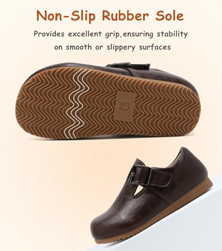 Image of Toddler Suede Shoes Genuine Leather Boys and Girls Casual Sneakers Spring Fall Flats