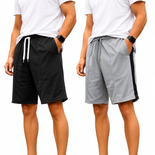 Image of Mack Jonney Men's Shorts Pack of 2 | Comfortable Casual, Sports & Lounge Shorts for Men | Regular Fit-MJ .3
