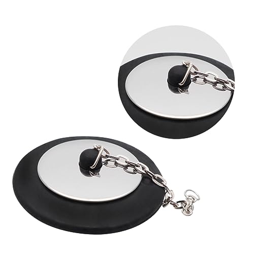 Ciieeo Rubber Drain Stopper with Chain Bathtub Plug for Home Hotel Easy to Clean Strong Adhesion for Preventing Water Flow and Sinks