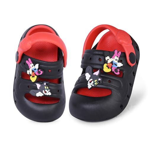 Image of GLJ Kids Comfort Clogs Sandals For Boy And Girl, 1 to 4 Years, Two-Strap Design, Easy To Wear Slip On, Dust and Waterproof, 7101