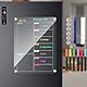 Bysameyee Kühlschrankkalender, Mahlzeitenplanungstafel, trocken abwischbar, Acryl, magnetisch, Monats- und Wochenkalender, Planer für Kühlschrank mit 6 Farbmarkern (transparent, wöchentlich (39,9 x 30
