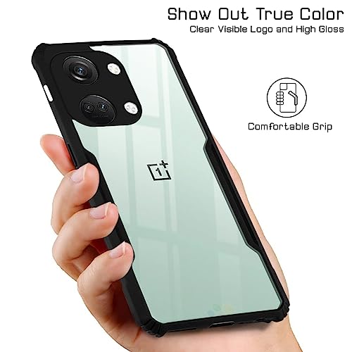 Image of Jkobi Back Cover Case for Oneplus Nord 3 5G (Shockproof with Polycarbonate Clear Panel | Professional Black)