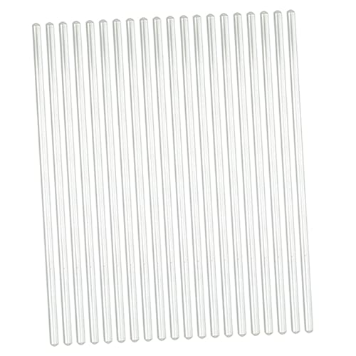 Gatuida 20pcs Glass Stirring Rod Stirring Mixing Sticks Laboratory Stirring Rod Coffee Mixer Stick Drink Stir Sticks Glass Mixing Tool Transparent High Borosilicate Glass re-usable