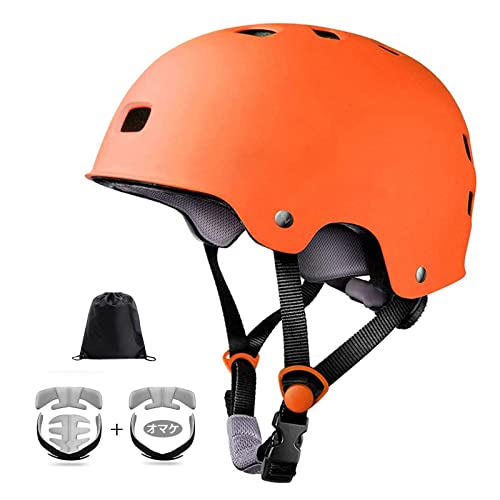 XiaoJinLong 自転車ヘルメット 子供用 大人用 ヘルメット スポーツヘルメット 保護用ヘルメット 運動 CPSC安全規格 ASTM安全規格 12つ通気穴 3D保護クッション 置換クッションおまけ 取り出し可能 洗濯可能 全方位調整アジャスター ス