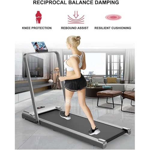 Caminadora plegable eléctrica 2 en 1 con control remoto miniatura 2