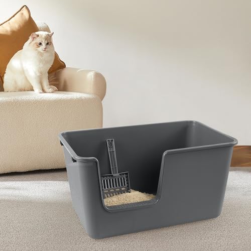 2 cajas grandes para gato con paletas, gris miniatura 5