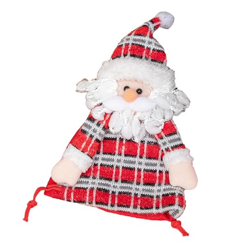 Bolsas de Tela para Navidad,Bolsas para Muñecas Navideñas,Bolsas de regalos Bolsas de tela para muñecas de Papá Noel - Bolsa de regalo linda reutilizable con cordón para decoración navideña para Navid