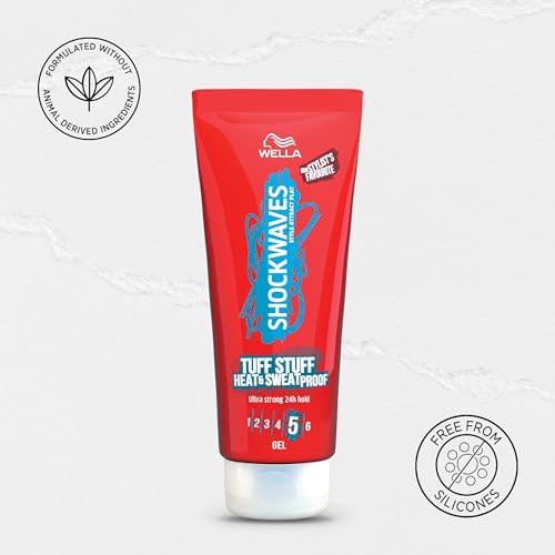 Wella Shockwaves Tuff Stuff 200ml Heat & Sweat Proof Gel - Image 4