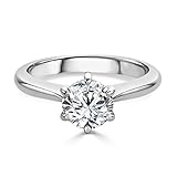 Gesamtkaratgewicht 2,00 Karat; Gewicht Mitte: 2,00 Karat; 925er Silber, künstlicher Diamant