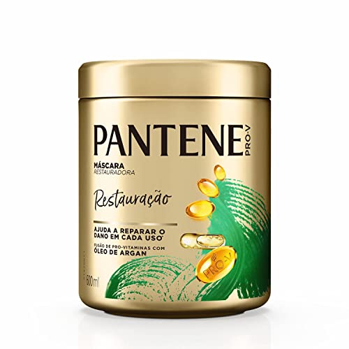 Pantene - Máscara Capilar Restauração, com Óleo de Argan, Máscara Restauradora, Tratamento Capilar,