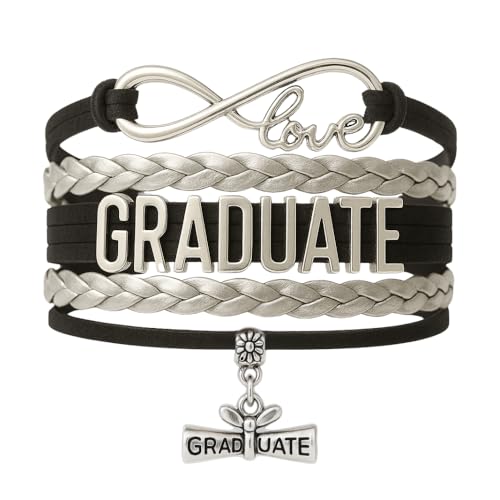 Image of Infinity Collection Graduation Bracelet Gift Graduate Jewelry for Her, Class of 2026 Keepsake, Adjustable Charm Bracelet for Women & Girls