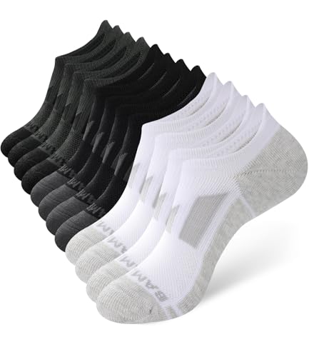 Image of BAMBOO COOL Men's No-Show Socks Low Cut Breathable Moisture-Wicking Socks Non Slip Running Workout casual, 6 Packs