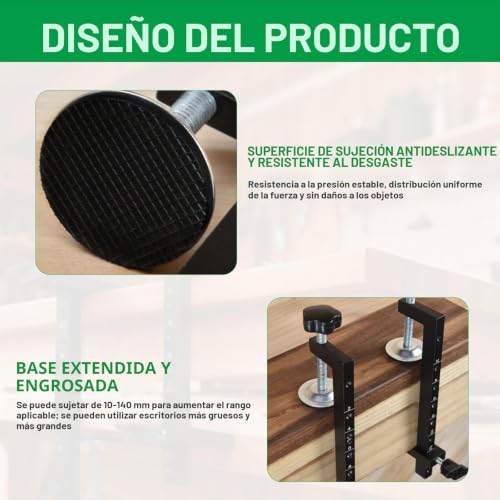 Miniatura 5 de Sargentos De Apriete, Sargentos En G, Ajustable Abrazaderas Metalicas Para Carpintería, Soldadura, Reparación De Automóviles, Rango De Sujeción Máximo: 143 Milímetros