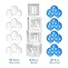 Adorox Baby Balloon Box with 12pc Blue and 12pc White Balloons Baby Shower Boxes Transparent Balloon Box Balloons (Blue)