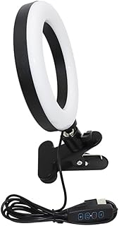 UKCOCO Live Fill Light Desktop Ring Light Selfie Light for Phone Ring Light for Desk Clip on Light Live Stream Light LED Circle Light Selfie Fill Light Makeup Fill Light Beauty Fill Light