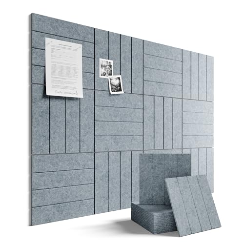 Fluxynara 48" x 36" Large Felt Bulletin Board，Slate Gray
