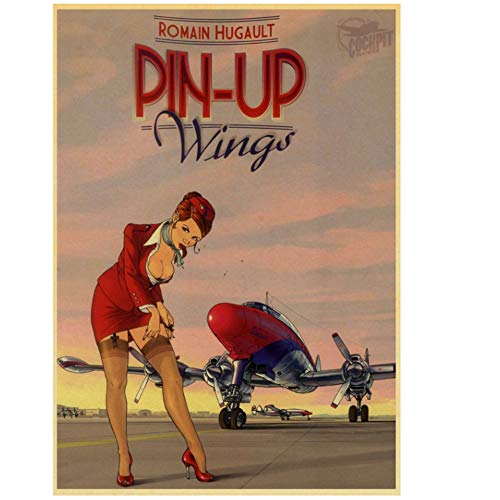 Famous retro World girl Sexy girl Vintage Paper Poster Wall Canvas Painting Print Home Decoration-50x70cm Sin marco