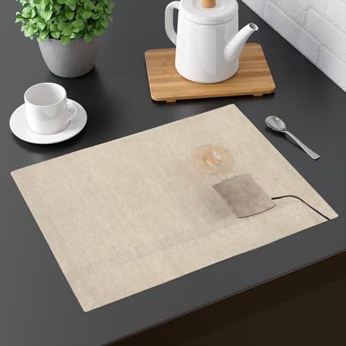 Sets de table en lin grand format 40x28.5 cm linge de table lavable lot de 4 rectangulaire