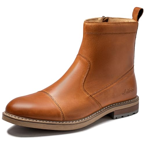 Arkbird Mens Dress Boots, Genuine Leather Chelsea Ankle Boots with Zipper for Business Casual by Arkbird - Used condition - US$47.49