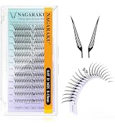 NAGARAKU Flying Spire Eyelash Extensions Air Series Comic Fox Style Manga Anime Individual Lashes...