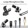Rackumic Microphone Clip Spring Loaded Shockproof Mount Adapter for Wired Wireless Mic Stand Studio Live Broadcasting 30-60mm Clamping Range Build Stable Hold #1