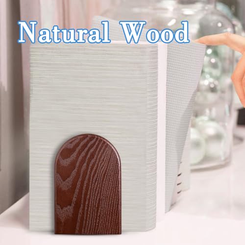 Lauvee Book Ends, Sturdy Wooden Bookends for Shelves - Heavy Duty Non-Slip Book Organizers, Decorative Bookend Holders for Home Office, Library, Black Walnut Universal Economy Bookend, Medium, Red by Lauvee - Used condition - Image 8