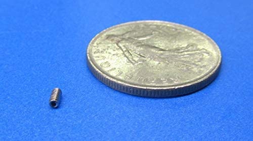 316 Stainless Steel Cup Point Set Screws M2 x .4 mm x 4 mm Length 10 pcs.