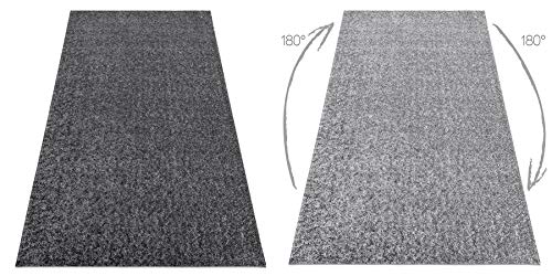 Tapis Moderne Lavable Gris Anthracite 160x230 pour Grand Salon - 4