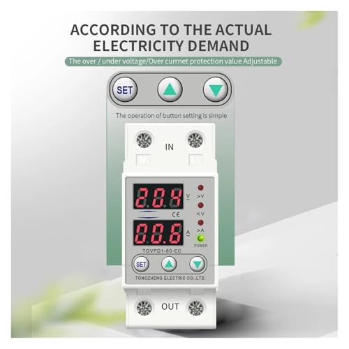 Dispositif de protection de courant réglable 230V surtension sous-tension 60A
