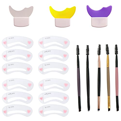 DKDDSSS 20 Pcs Plantilla para Ojos Kit, Delineador de Ojos de Silicona,Rápido Plantilla para Ojos,Plantilla Eyeliner Ojos de Para Principiante