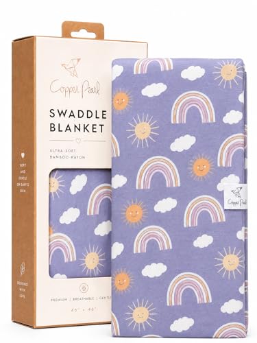 Image of Copper Pearl Swaddle Blankets for Newborns | Soft Stretchy Receiving Blankets for Boys and Girls | Large 46 x 46 Inch Baby Blankets | Lightweight and Breathable Swaddles | Hope
