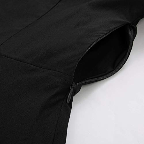 PAUL JONES 1950s Off The Shoulder Long Sleeve Flared Dress XL Black