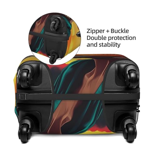 Africa Blakc Women Art Elastic Travel Luggage Cover, Washable Spandex Suitcase Protector, Anti-Scratch Fits 18-32 Inch4