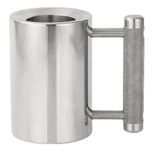 GAIMONSU ステンレス鋼8kgヘビーダンベルジョッキ フィットネスウォーター容器 100ml/300ml 筋力増強 握力向上 コンパクト設計 ジム 家庭用 水分補給 ウエイト器具 健康維持 携帯便利 耐久性 滑り止め メタボ対策 運動効果 実用的 多