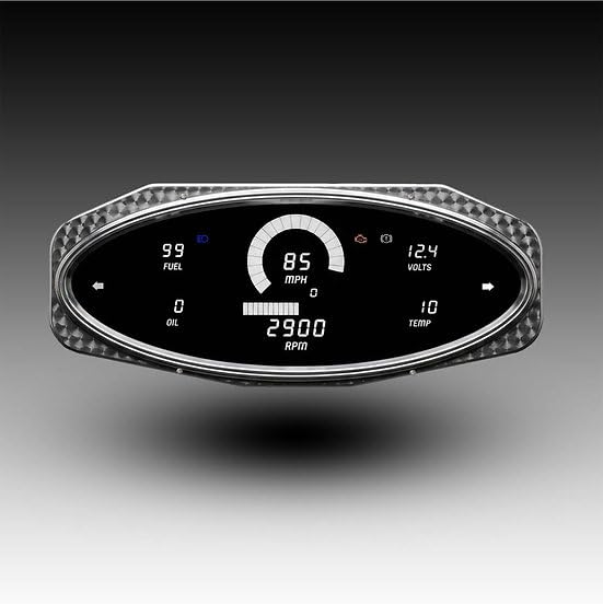 1933-1934 Plymouth LED Digital Dash Cluster Panel – Direct-Fit Modern Gauge Replacement – High-Visibility Electronic Instrument Panel for Classic Car Restoration (Pink)