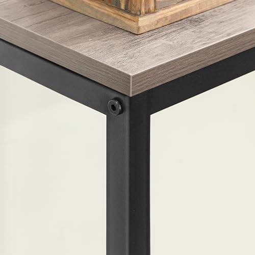 Miniatura 7 de Mahancris Mesa Consola Con Tomas De Corriente, Aparador Estrecho De, Mesa De Entrada Estilo Industrial Con Puerto Usb, Mesa Auxiliar De Sofá Para Entrada, Pasillo,Salón, Gris Acthg16ue01