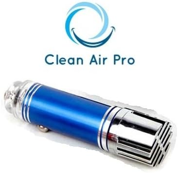 Car Air Ionizer Air Freshener and Purifier! Virus Bacteria and Allergens KILLER! Allergy and Asthma Reliever, Give Your Children, Family Members and Yourself a Purified World! Remove Cigarette Smell, Pet Smell, Dust and Air Pollutants and All Kinds of Bacteria! CleanAirPro Blue Color.
