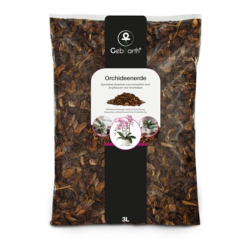 GebEarth | Orchideenerde Substrat für Orchideen 3 Liter Professionelle Orchideenerde für alle Orchideen