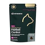 VetriScience Veterinary Strength Hairball Control for Cats - Cat Hairball & Digestion Support for Cats Skin & Coat Health Formula - Chicken Flavor - 60 Chews