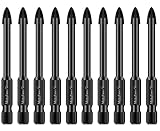 Mgtgbao Concrete Drill Bit Set, 10pcs 7MM Masonry Drill Bits Set Carbide Tip for Glass, Brick, Tile,