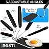 Blue Bosti Adjustable Angle Spatula - New PPSU material - Turner and Flipper for Eggs, Pancakes, Burgers - Swappable Spatula Heads - Thin, Heat Resistant - Non-Stick Cookware Safe #1