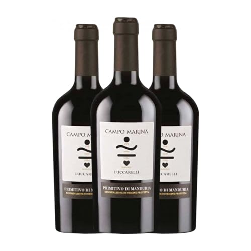 Luccarelli Campo Marina Primitivo Primitivo di Manduria 75 cl Vino tinto (Caja de 3 Botellas de 75 cl)